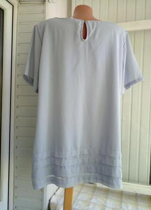 Шифоновая блуза туника на подкладке большого размера батал3 фото