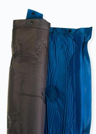 Надувний матрас в палатку синьо-чорний 180х60см, туристичний к...2 фото