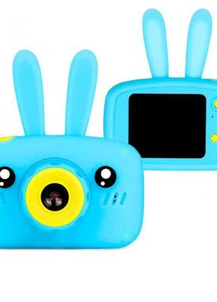 Цифровий фотік для дітей сhildren's fun camera - синій заєць, ...1 фото