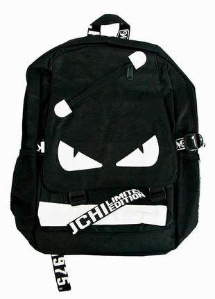 Шкільний портфель для підлітків backpack рюкзак чорний | сумки...