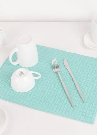 Килимок для посуду 38х50см dish drying mat м'ятний, килимок су...2 фото