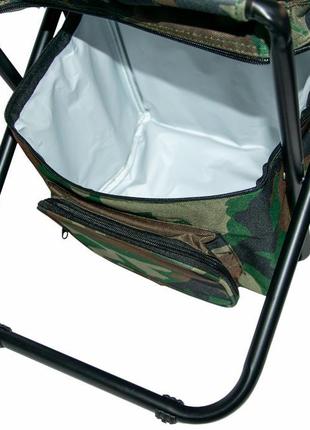 Розкладний стілець для риболовлі з термосумкой колір хакі, скл...5 фото