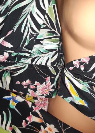 Крутая блузка в цветочный принт primark made moldova с биркой, оригинал, молниеносная отправка4 фото