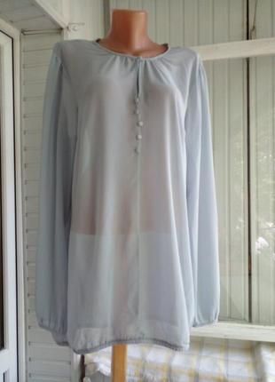 Итальянская шифоновая блуза большого размера батал1 фото