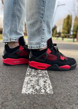 Jordan 4 сrimson red thunder10 фото