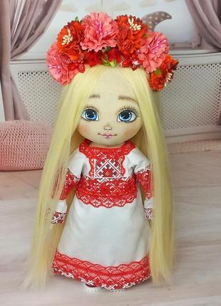 Текстильна лялька "україночка"1 фото