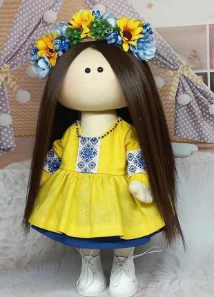Текстильная кукла "украиночка"1 фото