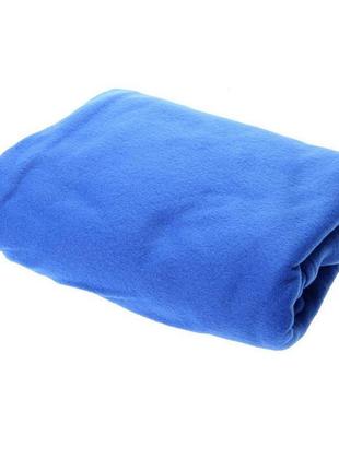 Теплий плед з рукавами snuggie синій 180x140 см, ковдра з рука...2 фото