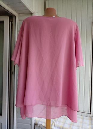 Итальянская шифоновая блуза большого размера батал3 фото