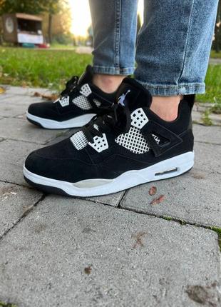 Jordan 4 black white7 фото