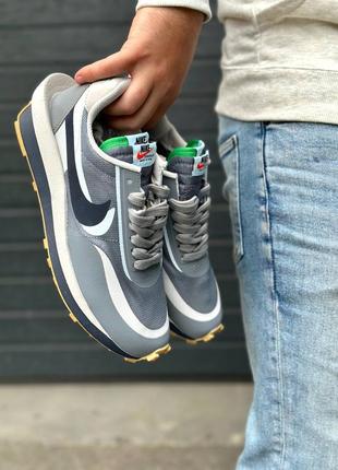 Sacai x nike waffle grey blue