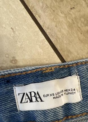 Юбка женская джинсовая zara с напылением трендовая модная стильная хит 2024 года5 фото