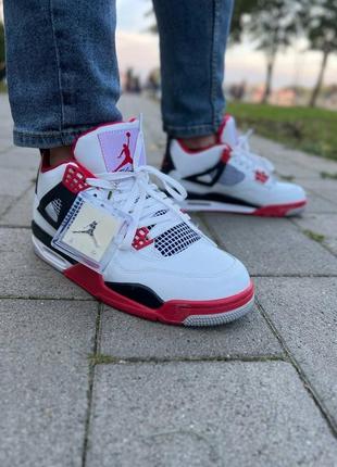 Nike air jordan 4 retro "fire red"5 фото