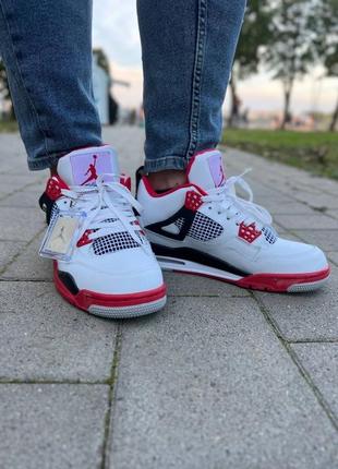 Nike air jordan 4 retro "fire red"8 фото