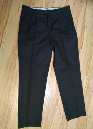 Стильные брендовые мужские брюки с врезными карманами по бокам, размер 52-54