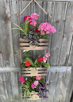 Підставка для квітів дерев’яна10 фото