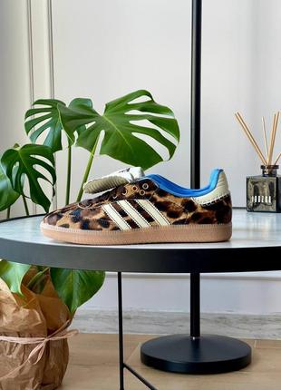 Жіночі кросівки леопардові adidas samba pony wales bonner leopard3 фото