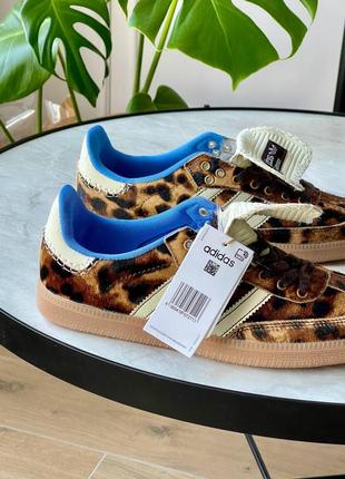 Жіночі кросівки леопардові adidas samba pony wales bonner leopard7 фото