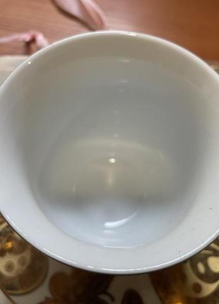 Новый чайный набор чашка с блюдцем в бабочки3 фото