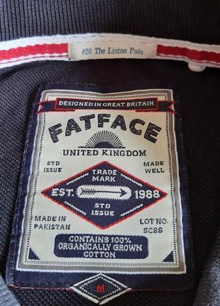 Синяя футболка поло fat face united kingdom the linton polo made in pakistan, 💯 оригинал8 фото