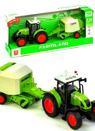 Трактор kimi с инерцией со световым и звуковым эффектом зеленый 72880048