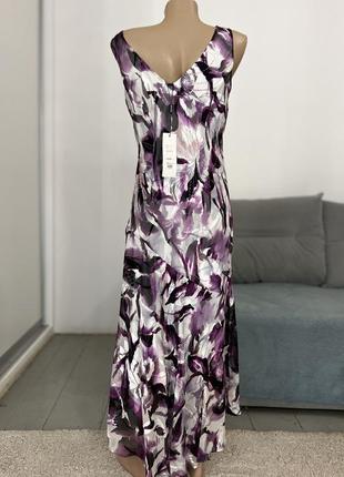 Нежное асимметричное миди платье с шелком No54310 фото