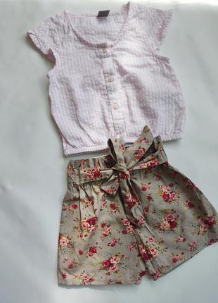 Набір блуза та шорти на дівчинку 2-3 роки2 фото