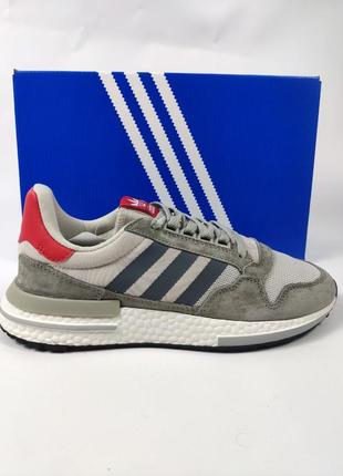 Кеди  чоловічі adidas zx 500rm (сіро-біло-червоні)7 фото