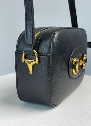 Шикарная молодежная сумка кросс боди черная  gucci брендована, фирменная в комплектации из кожи9 фото