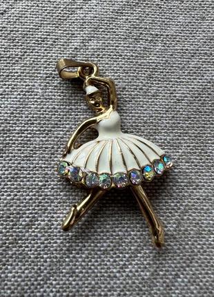 Металлический кулон подвеска балерина