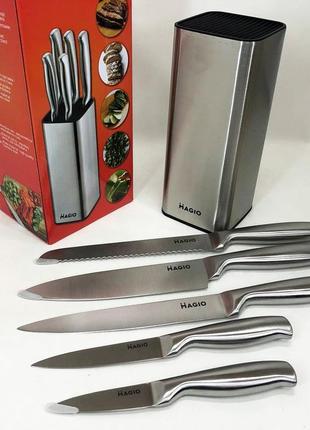 Универсальный кухонный ножовой набор magio mg-1094 5 шт, поварские кухонные ножи набор1 фото