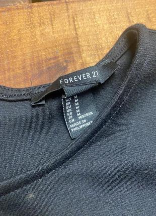 Женская футболка с баской forever 21 (форэвэр 21 мрр идеал оригинал черная)6 фото