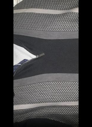 Чоловічий бавовновий джемпер sumpima black grey stripe4 фото
