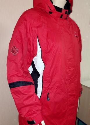 Бомбовая горнолижная куртка красного цвета nordal с биркой, оригинал, молниеносная отправка5 фото