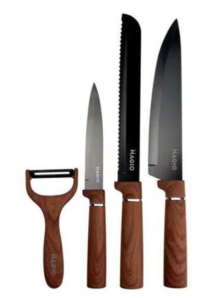 Набір ножів magio mg-1095 5 предметів, поварські кухонні ножі набір, набір ножів для кухні2 фото