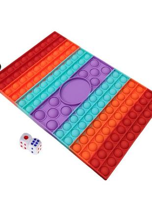 Іграшка-антистрес пупирка pop it ігровий набір з кубиками 28х1...