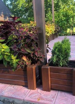 Вазони для літніх терас, садові вазони millenium коричневі ( к...10 фото