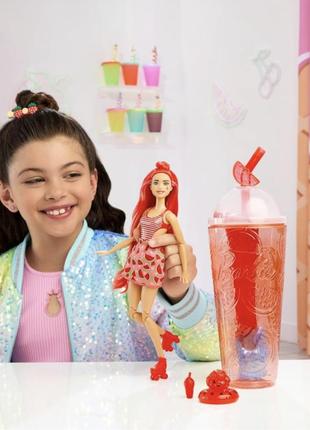 Лялька барбі, кукла barbie pop reveal fruit , серія фруктовий сік, кавун, арбуз.4 фото