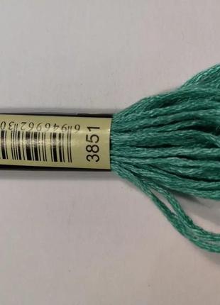 20 шт нитка для вишивки муліне скс 3851 зелений код/артикул 87