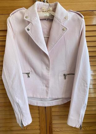 Zara жіночий укорочений піджак куртка ніжно-рожевого кольору