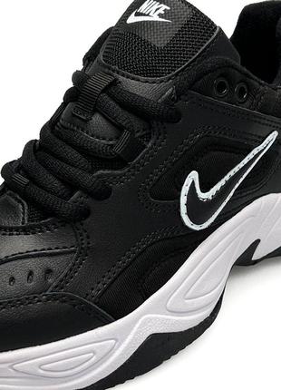 Женские кроссовки nike m2k tekno black white8 фото