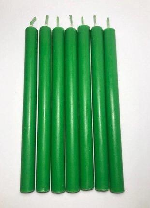 6 шт зелені воскові свічки код/артикул 180 sv022