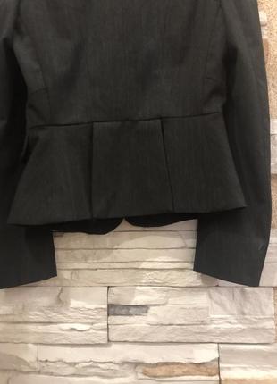 Брендовий піджак, жакет блейзер сірий офісний5 фото