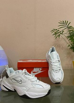 Кроссовки женские nike m2k tekno (бело-серые)