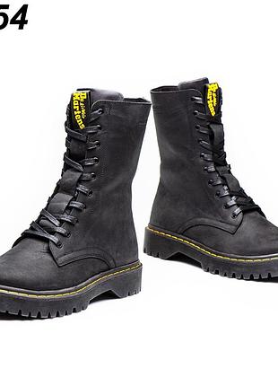 Мужские кожаные ботинки, берцы dr. martens jadon — black