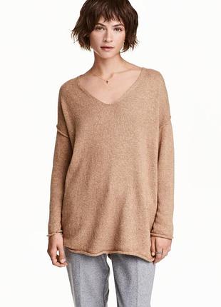 Вовняний,бавовняний джемпер,светр h&m,36/s