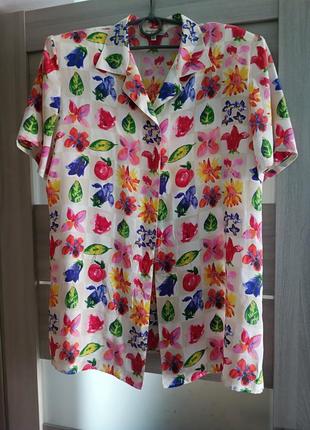 Mario pucci cecconi шелковая блуза, 100% шелк винтаж