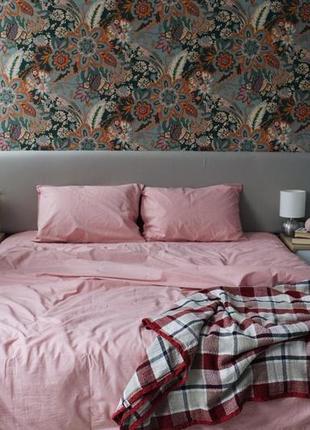 Комплект постельного белья полуторный flamingo с натурального хлопка ранфорс 150х210 см1 фото