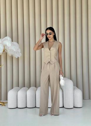 Костюм (брюки палацо, жилетка)