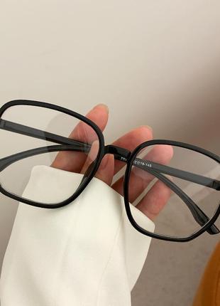 Квадратні іміджеві окуляри жіночі honey fashion accessories чорні (7038)1 фото